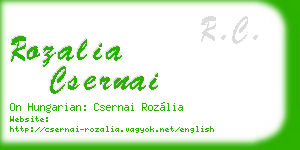rozalia csernai business card