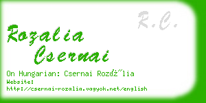 rozalia csernai business card